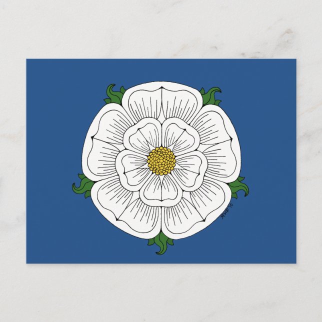 White Rose of York Postcard (Front)
