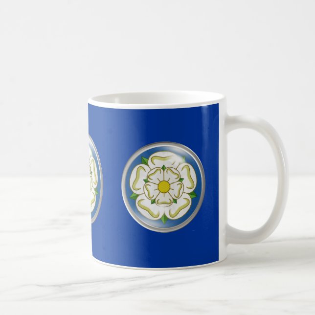 White Rose of Yorkshire Flag Coffee Mug (Right)