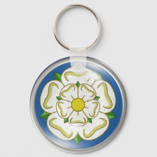 White Rose of Yorkshire Flag Key Ring