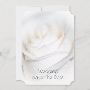 White Rose Personalised Wedding Save The Date
