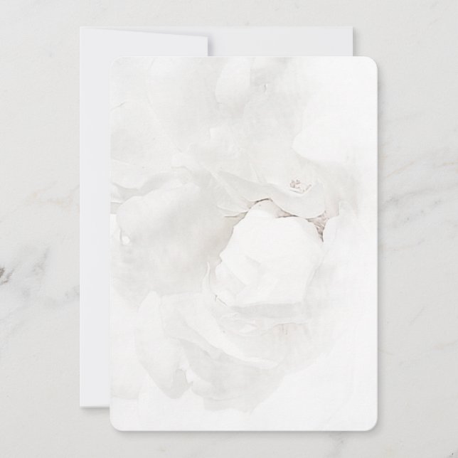 White Rose Petals Card (Front)