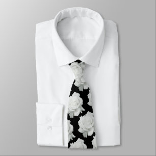 White Rose Petals Necktie