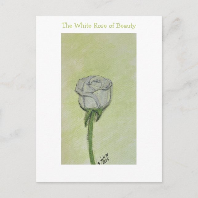 White Rose Postcard or Note (Front)