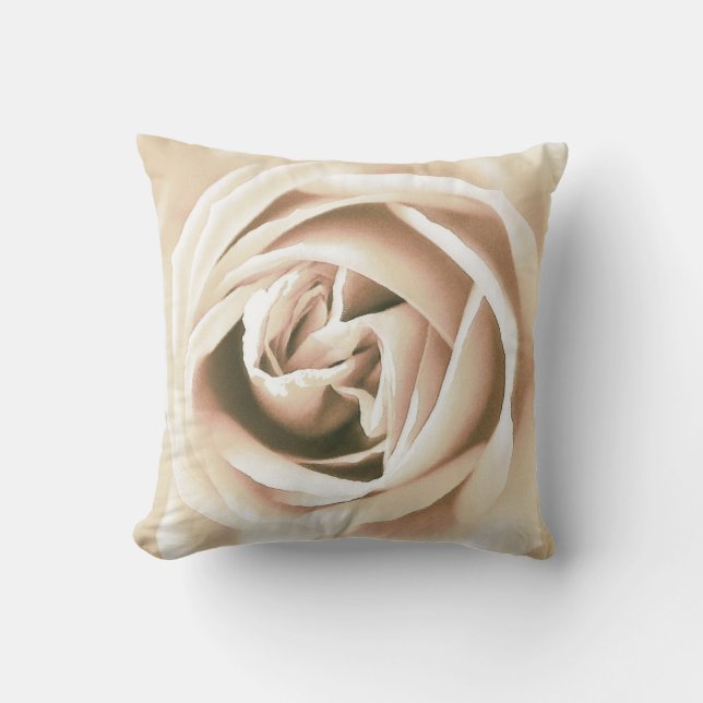 White rose print cushion (Front)