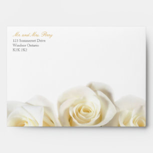 White Rose Print Envelope