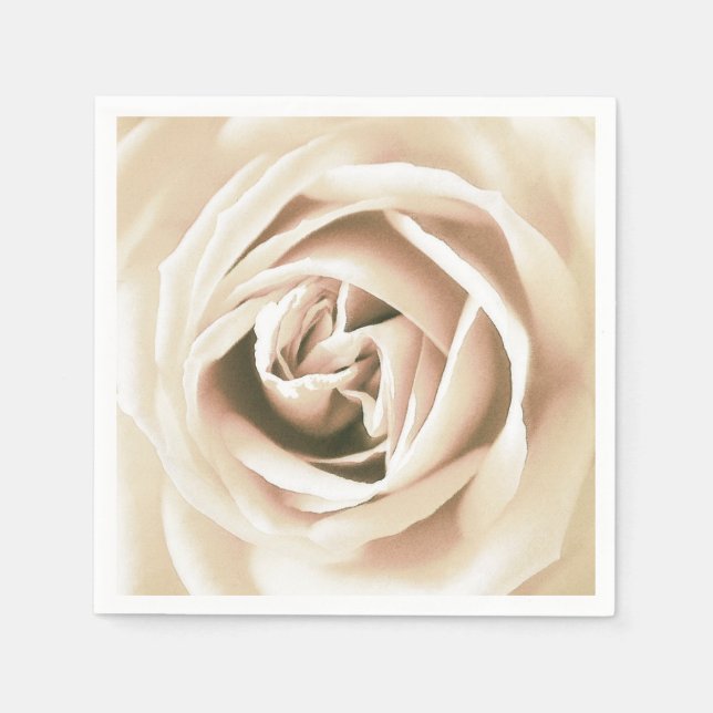 White rose print napkin (Front)