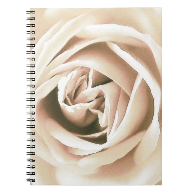 White rose print notebook (Front)