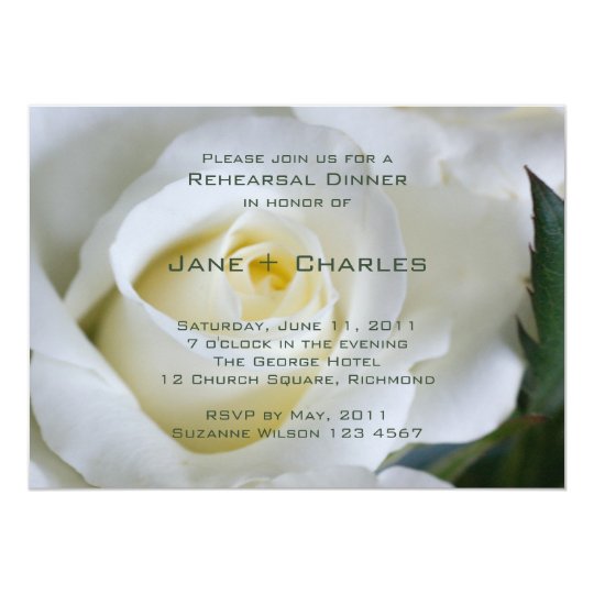 White Rose • Rehearsal Dinner Invitation