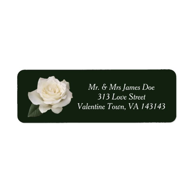 White Rose Return Address Label (Front)