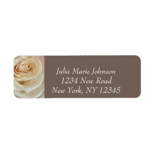 White Rose Return Address Labels