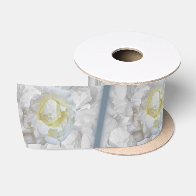 White Rose Satin Ribbon (Spool)