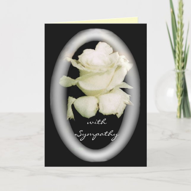 White Rose Sympathy Card (Front)