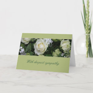 white rose sympathy card
