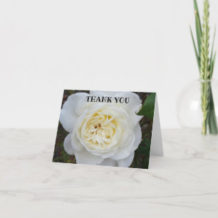 White Rose Thank You Card
