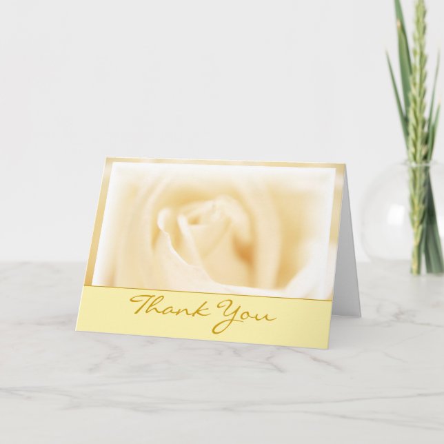 White Rose "Thank You" Card (Front)