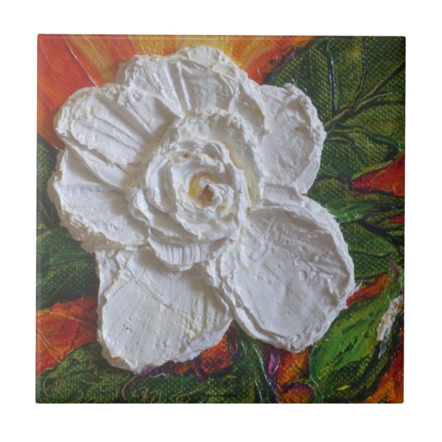 White Rose Tile (Front)
