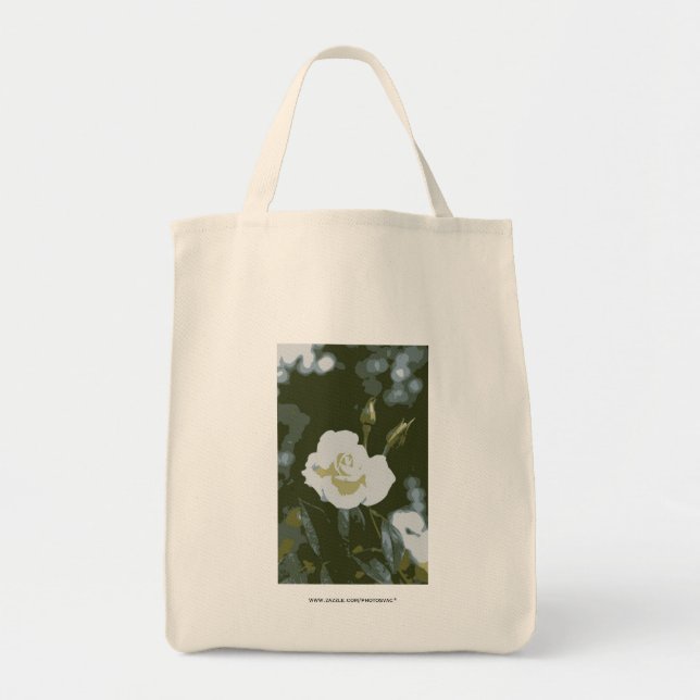 White Rose Tote Bag (Front)