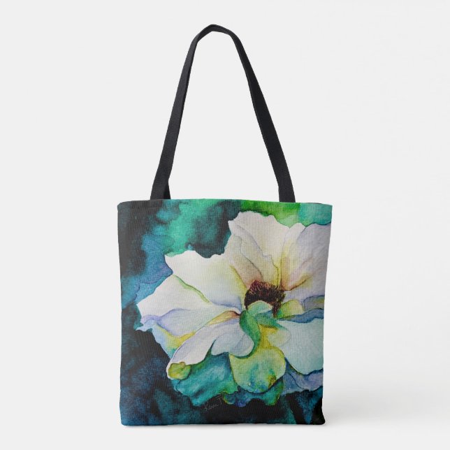 White Rose Totebag Tote Bag (Back)