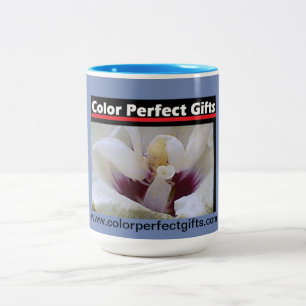 White Rose Two-Tone Coffee Mug