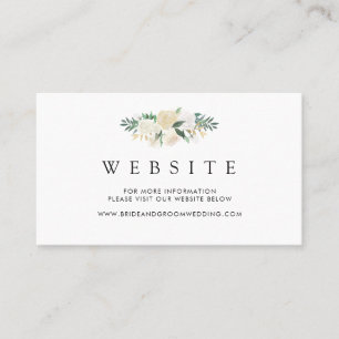 White Rose Watercolor   Website Business Card