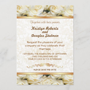 White Rose - Wedding Invitation
