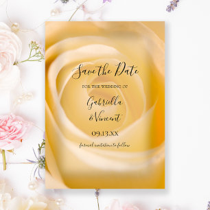 White Rose Wedding Save the Date Announcement