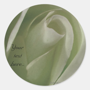 White Rose Wedding Stickers /Round Labels