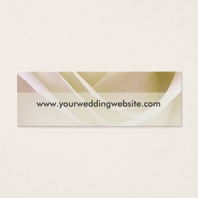 White Rose Wedding Website cards (Front)