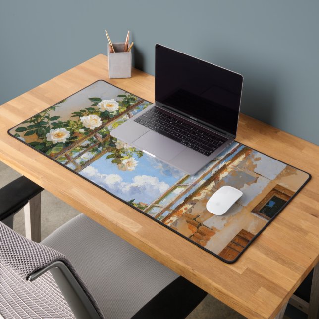 White Rose Window Desk Mat (Office 2)
