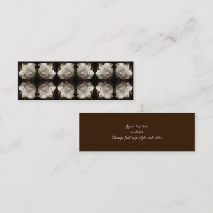 White Rose With Raindrops Vintage Mini Bookmark Mini Business Card