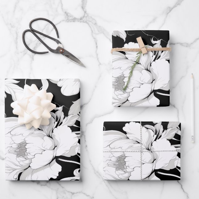 White Rose Wrapping Paper Sheet (Front)