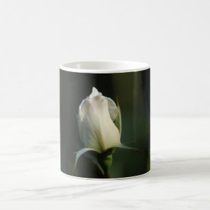 White rosebud coffee mug