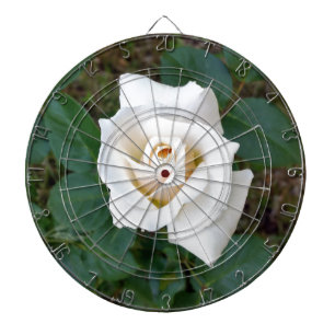 white rosebud dartboard