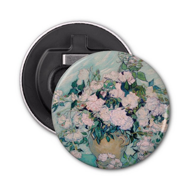 White Roses-1890-Vincent van Gogh   Bottle Opener (Front)