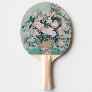 White Roses-1890-Vincent van Gogh Ping Pong Paddle