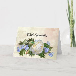 White Roses 2 Sympathy Card