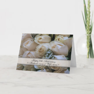 White Roses <50th> Anniversary Card