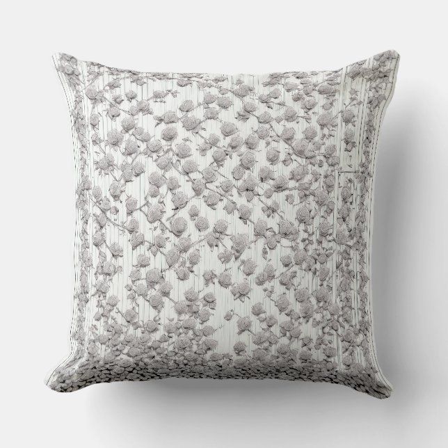 White Roses A Cushion (Front)