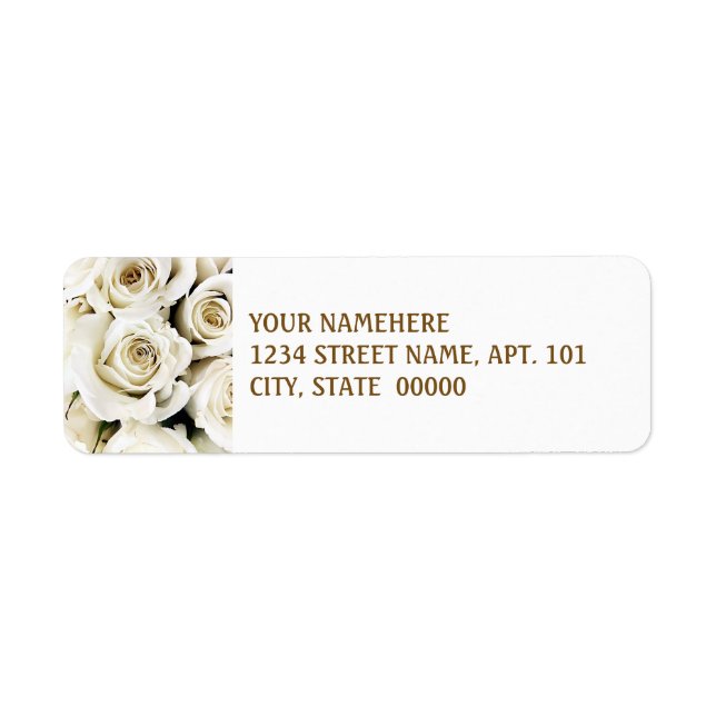 White Roses Address Labels (Front)