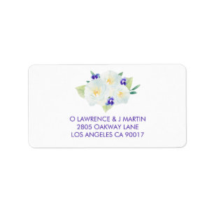 White Roses and Purple Violets Label