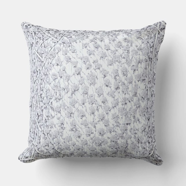 White Roses B Cushion (Front)