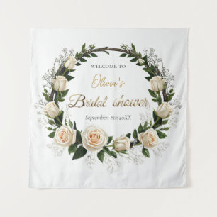 White Roses & Baby’s Breath Tapestry