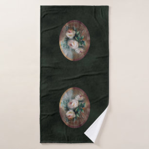 White Roses Bath Towel Set