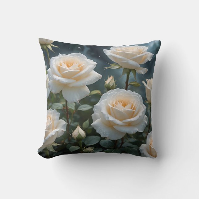 White Roses  Cushion (Front)