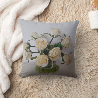 WHITE ROSES CUSHION