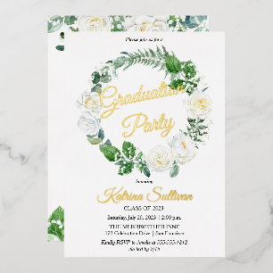 White Roses   Eucalyptus Greenery Graduation 2023
