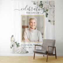 White Roses Floral Celebration of Life Photo