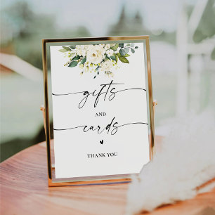 White Roses Floral Gifts and Cards Sign