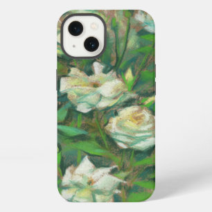 "White roses, green leaves", beautiful flowers iPhone Case