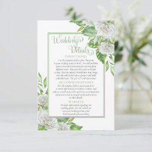 White Roses   Greenery Wedding Details Enclosure